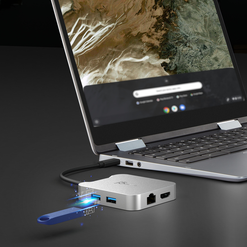 j5create Elite JCD391-N 5 Anschluss(e) USB-Typ C Docking Station für Notebook, Tastatur, Maus, Flash-Laufwerk, Tablet, Sma