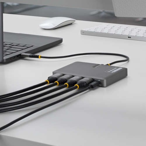 StarTech.com USB Type C Docking Station for Workstation - Charging Capability - 140 W - Space Gray - TAA Compliant - 4 Dis