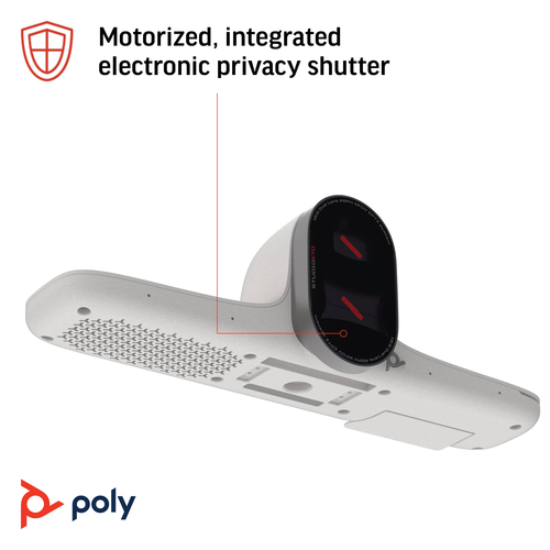 Poly Studio e70 - Webcam - 20 Megapixel - Weiß - USB-Typ C - 3840 x 2160 Pixel Videoauflösung - 4K - 120° Angle - 7,3x Dig