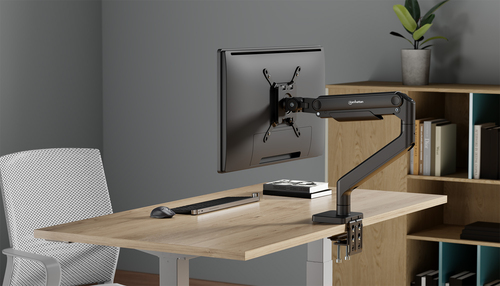 Manhattan Desk Mount for TV & Monitors (Full Motion Spring),For screens 13"" to 42"",C-Clamp or Grommet Assembly,VESA comp