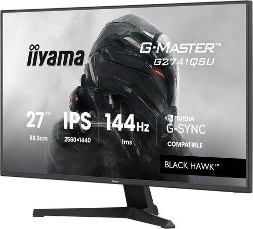 Moniteur de jeu LCD iiyama G-MASTER Black Hawk G2741QSU-B1 27" Classe WQHD - 16:9 - Noir mat - 68,6 cm (27") Viewable - Te
