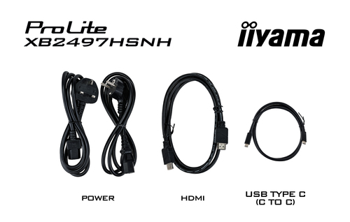 iiyama ProLite XB2497HSNH-B1 24 Zoll Klasse Webcam Full HD LED-Monitor - 16:9 Format - Mattschwarz - 60,5 cm (23,8 Zoll) V