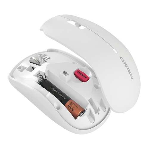 CHERRY MW 2200 Maus - Funkfrequenz - USB Typ-A - Optisch - 3 Taste(n) - Weiß - Kabellos - 10,06 m - 2,40 GHz - 1300 dpi Au