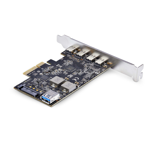 StarTech.com 5-Port USB PCIe Card, USB 3.2 10Gbps, PCI Express Card with 4x USB-C Ports, 1x USB-A Internal Port - Upgrade 
