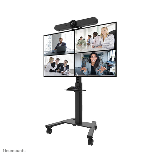 Neomounts Select Mounting Shelf for Display Screen, Video Bar, Multimedia Device, Camera - Black - Height Adjustable - 9 k