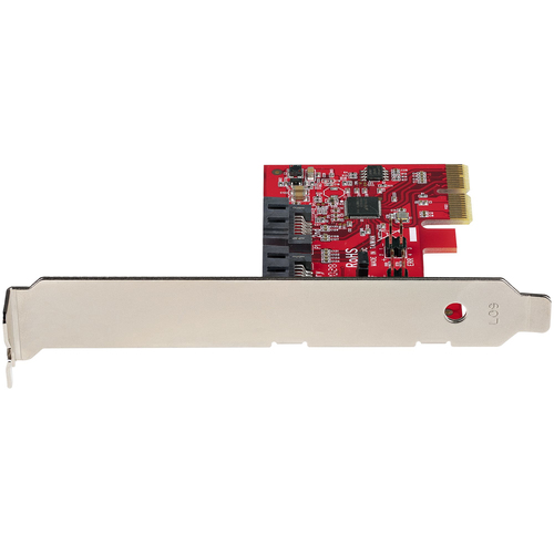 StarTech.com SATA PCIe Card - 2 Port PCIe SATA Expansion Card - 6Gbps - Full/Low Profile - PCI Express to SATA Adapter/Con