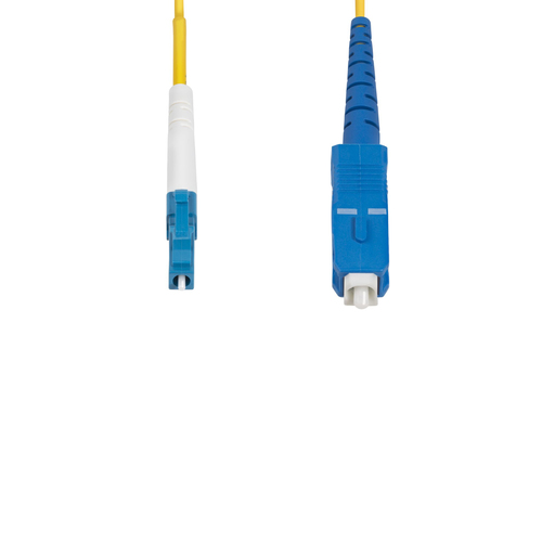 StarTech.com 5m (16.4ft) LC to SC (UPC) OS2 Single Mode Simplex Fiber Optic Cable, 9/125, 40G/100G, Low Insertion Loss, LS