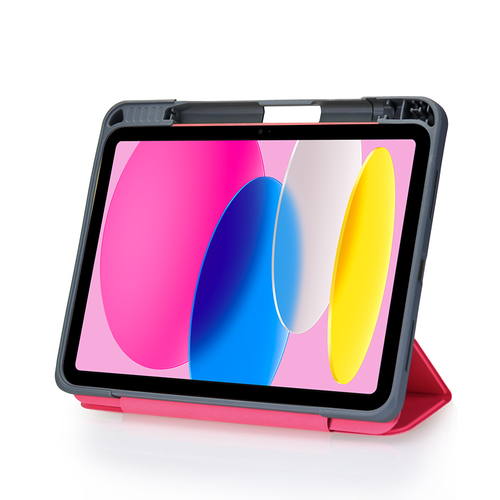 DEQSTER Robust Tasche (Folie) für 27,7 cm (10,9 Zoll) Apple iPad (10. Generation) Tablet - Rosa - Stoßfest - 18 mm Höhe x 