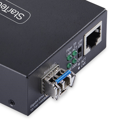 StarTech.com Transceiver/Media Converter - TAA Compliant - 2 Port(s) - 1 x Network (RJ-45) - Duplex LC Port - Twisted Pair