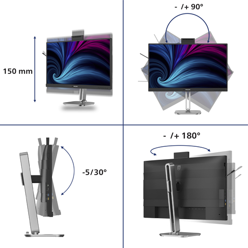 Philips Serie 4000 27B2U4601H/00. Dimensioni diagonale schermo: 68,6 cm (27"), Risoluzione del display: 2560 x 1440 Pixel,
