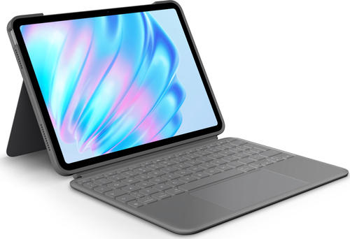 Logitech Combo Touch Tastatur/Cover für 27,9 cm (11 Zoll) Apple iPad Air 11 (2024), iPad Air (5. Generation) Tablet - Grau