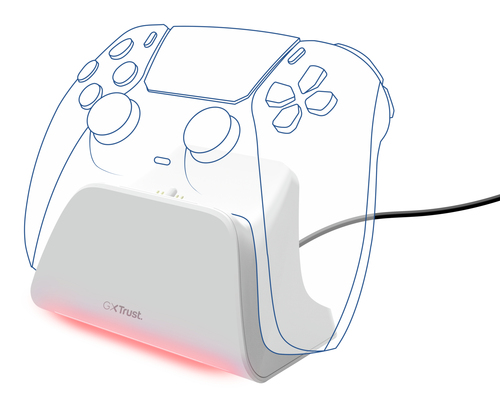 Trust Dock Cradle für Spielkonsole, Spielecontroller - Ladefunktion - Weiß