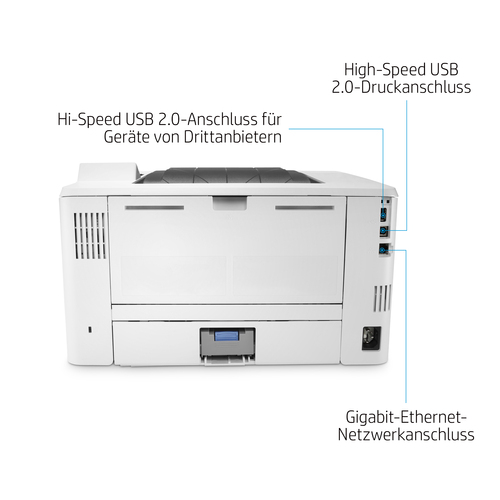 HP LaserJet Enterprise M406dn - Desktop Kabel Laserdrucker - Monochrom - 40 ppm Monodruck - 1200 x 1200 dpi Druckauflösung