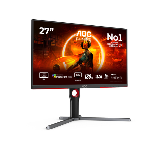 AOC G3 Q27G3XMN/BK. Display diagonal: 68.6 cm (27"), Display resolution: 2560 x 1440 pixels, HD type: 2K Ultra HD, Display