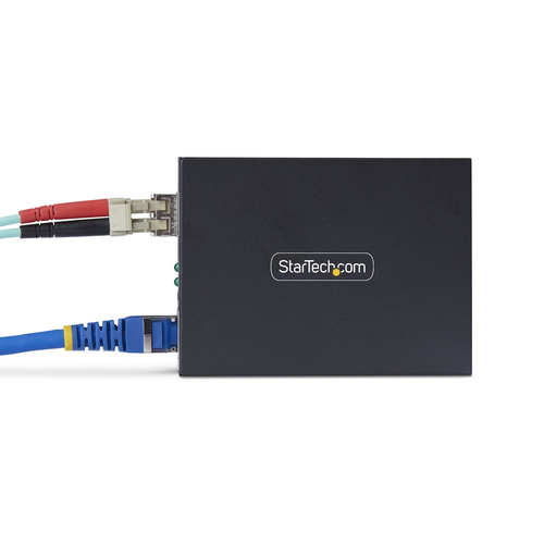 StarTech.com Gigabit Ethernet Copper-to-Fiber Media Converter, SM LC, 40km, 10/100/1000 Mbps, RJ45 to LC, 9K Jumbo Frames,