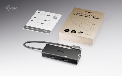 i-tec 3 Port(s) USB Type C Docking Station for Notebook, Monitor - Portable - 3 Displays Supported - 4K, 4K @ 60Hz, 2K @ 1