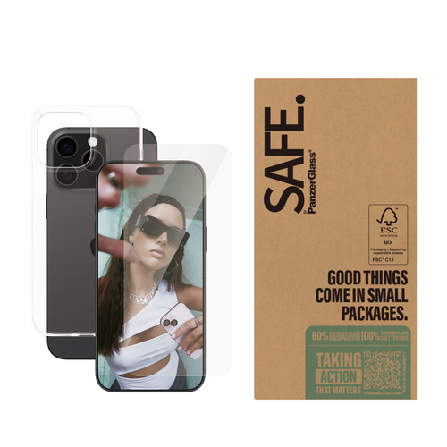 Safe Hülle für Apple iPhone 16 Pro Max Smartphone - Transparent - Bulk - Kratzfest, Stoßfest - Thermoplastisches Polyureth