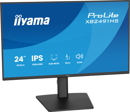 iiyama ProLite XB2491HS-B1 24 Zoll Klasse Full HD LED-Monitor - 16:9 Format - Mattschwarz - 60,5 cm (23,8 Zoll) Viewable -