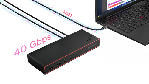 Lenovo 40BG0135GE. Übertragungstechnik: Andocken, Hostschnittstelle: Thunderbolt 4, USB-Stromversorgung bis zu: 100 W. Eth
