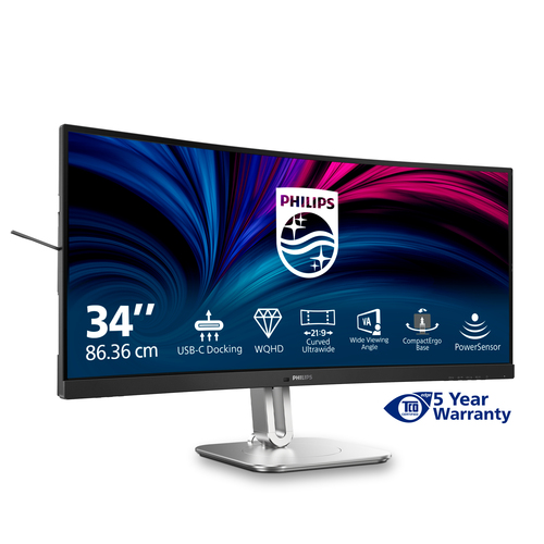 Philips 34B2U5600C 34 Zoll Klasse UW-QHD LCD-Monitor - 86,4 cm (34 Zoll) Viewable - Vertical-Alignment-Technologie (VA) - 
