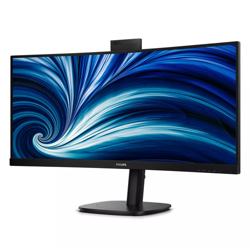 Philips 34B2U3600CH 34 Zoll Klasse Webcam UWQHD Gekrümmter Bildschirm LED-Monitor - 21:9 Format - Schwarz - 86,4 cm (34 Zo