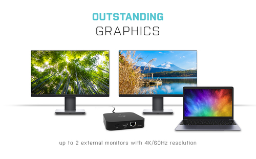 i-tec USB Type C Docking Station for Tablet, Notebook, Monitor - 100 W Power Supply - 2 Displays Supported - 4K - 3840 x 2