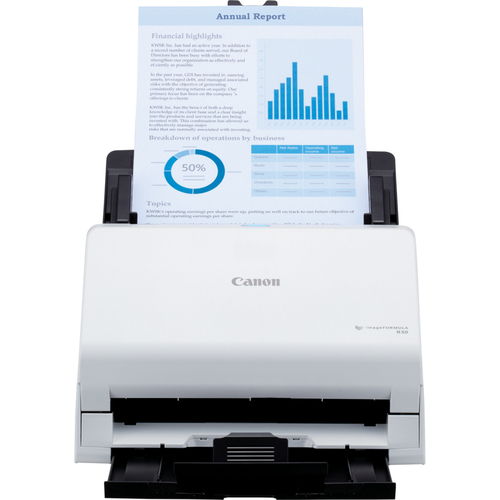 Canon imageFORMULA R30 Driverless Desktop Document Scanner. Maximum scan size: 216 x 356 mm, Optical scanning resolution: 