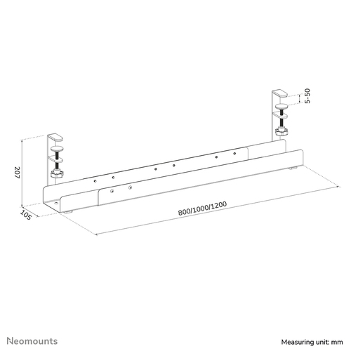 Neomounts Cable Organizer - White - Cable Tray - Steel