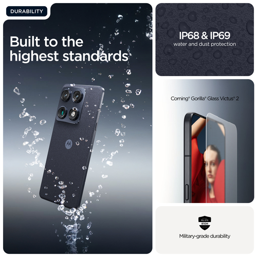 Motorola signature 17,2 cm (6.78") Doppia SIM Android 16.0 5G USB tipo-C 16 GB 512 GB 5200 mAh Blu scuro PANTONE Carbon. D