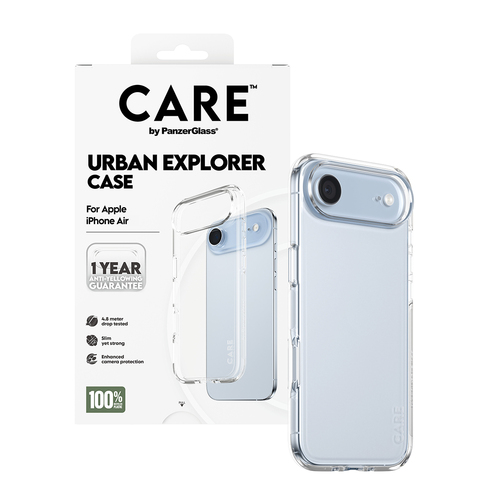 PanzerGlass CARE™ by ® Urban Explorer Case Transparent iPhone Air. Case type: Cover, Marke-Kompatibilität: Apple, Kompatib