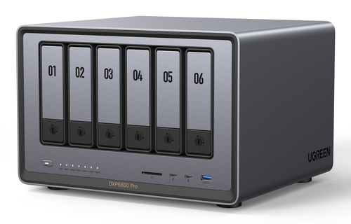 Ugreen NASync DXP6800Pro. Type: NAS. Chassis type: Desktop. Device class: Small & Medium Business. Processor family: Intel