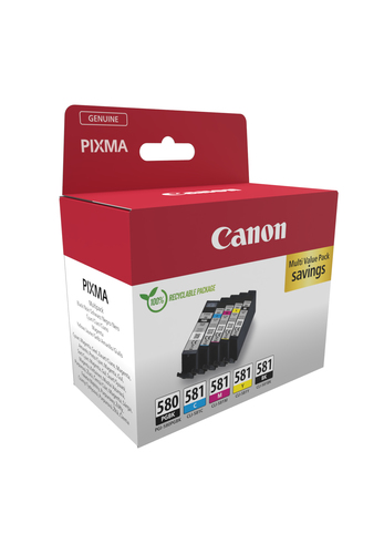 Canon PGI-580/CLI-581 Tintenstrahl Tintenpatrone - CMYK - Original - Mehrfachpacker Pack