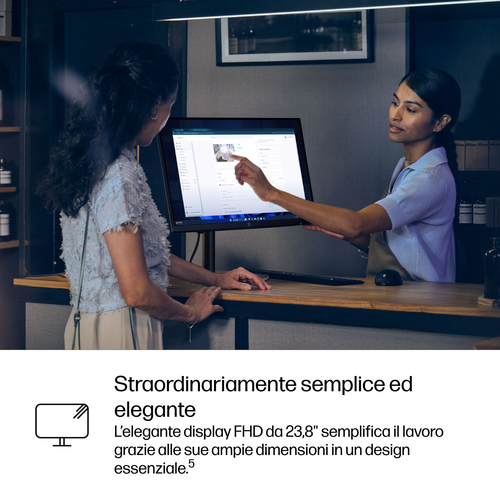 HP ProStudio 4 All-in-One G1i 23.8 inch Desktop AI PC. Dimensioni diagonale schermo: 60,5 cm (23.8"), Tipologia HD: Full H
