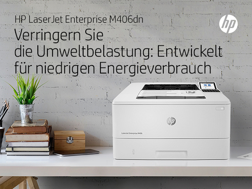 HP LaserJet Enterprise M406dn - Desktop Kabel Laserdrucker - Monochrom - 40 ppm Monodruck - 1200 x 1200 dpi Druckauflösung