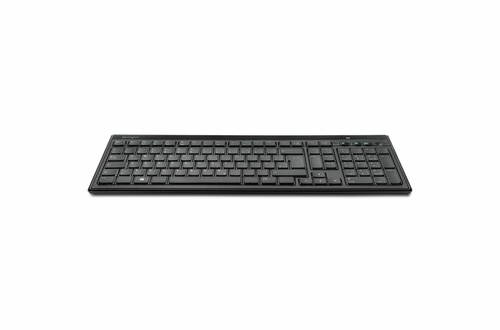 Kensington Advance Fit Keyboard - Wireless Connectivity - Black - 10 m - 2.40 GHz - Volume Control, Multimedia, Mute, Slee
