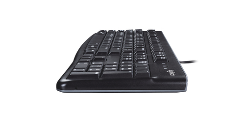 Logitech K120 Keyboard - Cable Connectivity - USB Interface - English - QWERTY Layout - Black - USB Interface - English - 