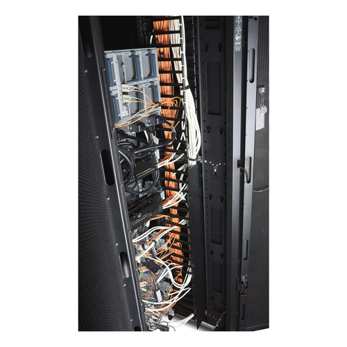 APC AR7588 Cable Organizer - Black - 2 Each Pack - TAA Compliant - Cable Pass-through - 48U Rack Height