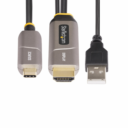 StarTech.com 146B-USBC-HDMI4K-AOC. Kabellänge: 15,2 m, Anschluss 1: USB Typ-C, Anschluss 2: HDMI Typ A (Standard). Konform