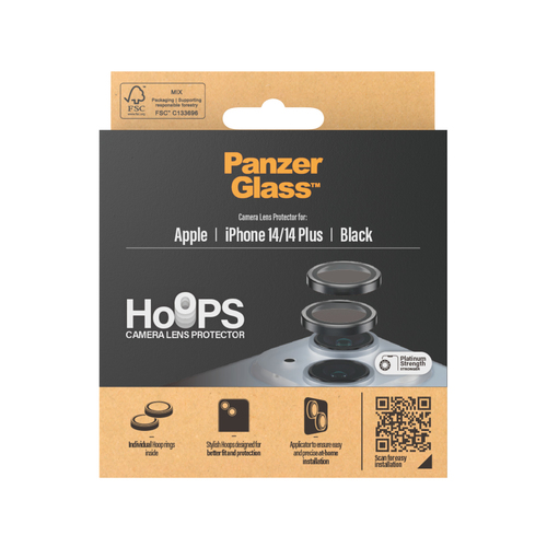 PanzerGlass Hoops Camera Lens Protector - Black - Aluminium