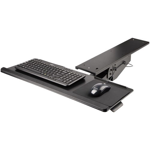 StarTech.com Tastatur-/Mausfach - 144,8 mm Höhe x 711,2 mm Breite - Schwarz - Stahl