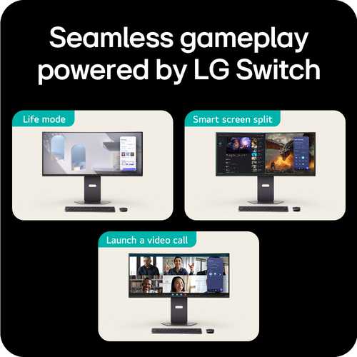 LG UltraGear? G6 34G600A-B - 34-inch 160Hz WQHD Curved Gaming Monitor | 34-inch WQHD display / AMD FreeSync? Premium. Disp