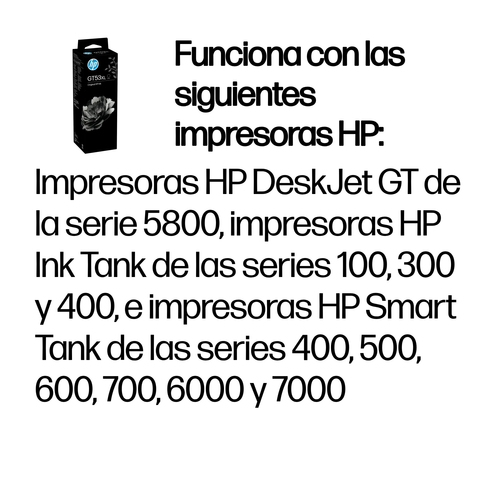 HP GT53 135ML BLACK INK BOTTLE
