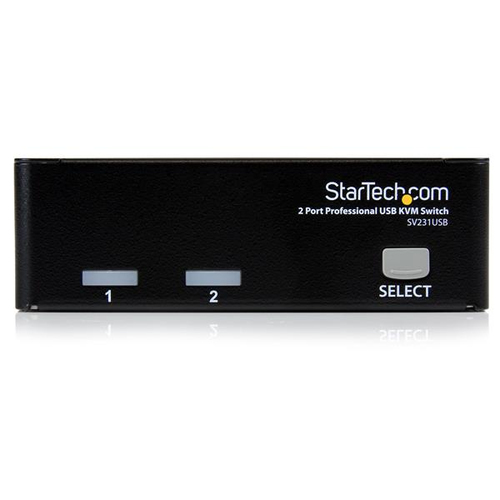 StarTech.com SV231USBGB KVM Switchbox - 2 Computer(s) - VGA, SVGA - 1920 x 1440 - 1U