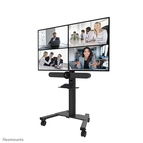 Neomounts Select Mounting Shelf for Display Screen, Video Bar, Multimedia Device, Camera - Black - Height Adjustable - 9 k