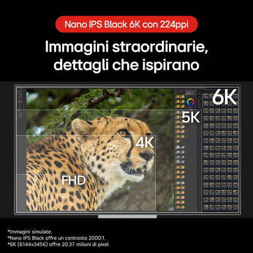 Monitor LCD LG UltraFine 32U990A-S 812,8 mm (32") Class 6K - 16:9 - 80 cm (31,5") Viewable - Tecnologia Black Nano IPS (Na
