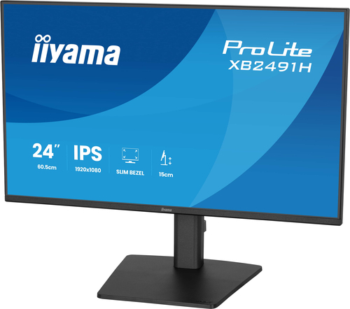 iiyama ProLite XB2491H-B1 24 Zoll Klasse Full HD LED-Monitor - 16:9 Format - Mattschwarz - 60,5 cm (23,8 Zoll) Viewable - 