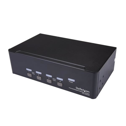 StarTech.com DisplayPort KVM - 4 port - 4K 60Hz - Dual Monitor KVM - DisplayPort Switch - KVM DisplayPort - Desktop KVM Sw