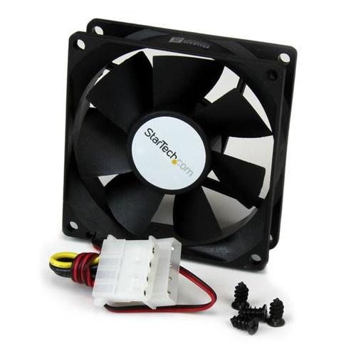 StarTech.com 80x25mm Dual Ball Bearing Computer Case Fan w/ LP4 Connector - System fan kit - 80 mm - 80 mm - 3000 rpm Dual