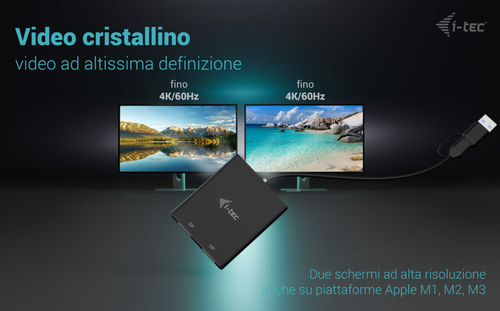 Adattatore video i-tec - 4096 x 2160 Supported - Nero