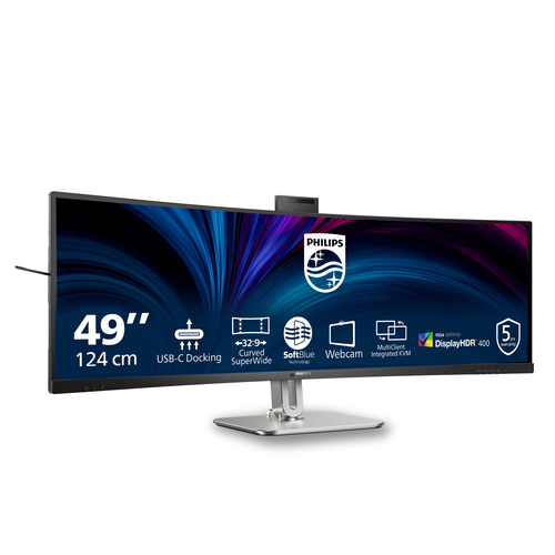 Philips 49B2U6900CH/00. Display diagonal: 124 cm (48.8"), Display resolution: 5120 x 1440 pixels, HD type: Dual QHD, Displ